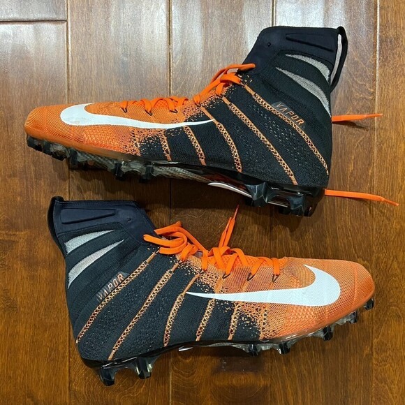 Nike Vapor Untouchable 3 Elite Flyknit Football Cleat AO3006-081 Orange Men's 16 - Picture 2 of 7